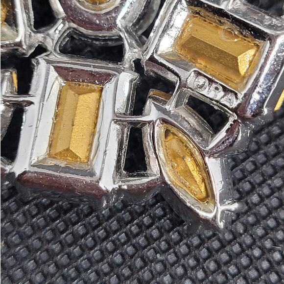 Sparkling ORA Vintage Rhinestone Starburst Brooch Retro Glam Statement Piece - Picture 4 of 8